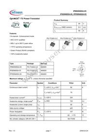 IPP80N06S405AKSA1 Datasheet Cover