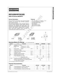 IRF630BTSTU_FP001 Datasheet Cover