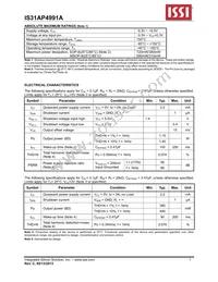 IS31AP4991A-GRLS2-TR Datasheet Page 5