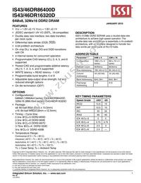 IS46DR16320D-25DBLA2 Datasheet Cover