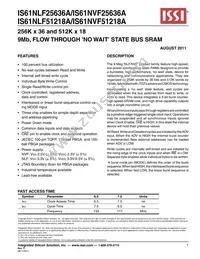 IS61NLF25636A-7.5B2I-TR Datasheet Cover