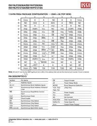IS61NLF25636A-7.5B2I-TR Datasheet Page 5