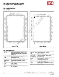 IS61NLF25636A-7.5B2I-TR Datasheet Page 8