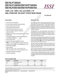 IS61NLP12832A-200TQLI Datasheet Cover