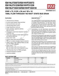 IS61NVF51236-7.5B3I Datasheet Cover