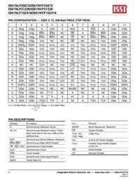 IS61NVF51236-7.5B3I Datasheet Page 4