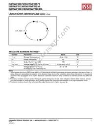 IS61NVF51236-7.5B3I Datasheet Page 11