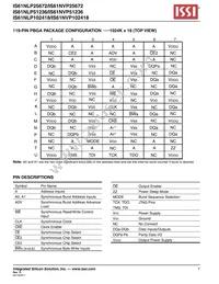 IS61NVP51236-250B3I Datasheet Page 7