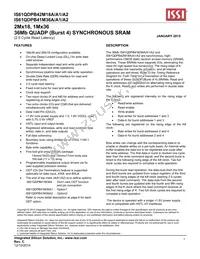 IS61QDPB42M18A-400M3I Datasheet Cover