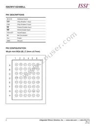 IS62WV10248BLL-55BI-TR Datasheet Page 2