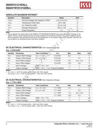 IS66WV51216DBLL-70TLI-TR Datasheet Page 4