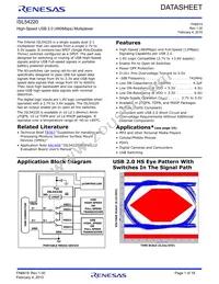 ISL54220IUZ-T Datasheet Cover