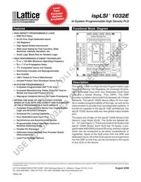 ISPLSI 1032E-70LTI Datasheet Cover