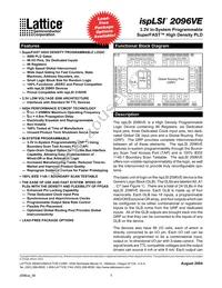 ISPLSI 2096VE-250LT128 Datasheet Cover