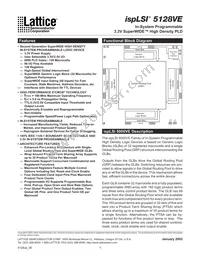 ISPLSI 5128VE-80LT128I Datasheet Cover