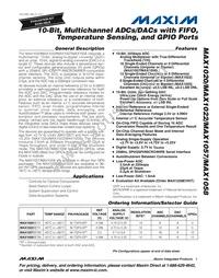 MAX1058BETM+T Datasheet Cover