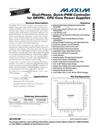 MAX17410GTM+T Datasheet Cover