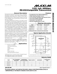 MAX3317CUP+T Datasheet Cover