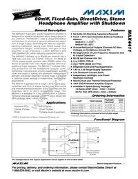 MAX4411ETP+TG24 Datasheet Cover