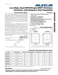 MAX4903ETA+TG05 Datasheet Cover