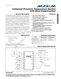 MAX6694TE9A+T Datasheet Cover