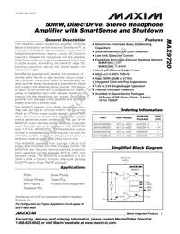 MAX9720BEUE+T Datasheet Cover