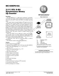 MC100EP016FA Datasheet Cover