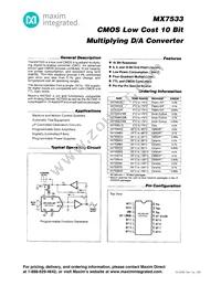 MX7533UQ/883B Datasheet Cover