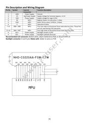 NHD-C0220AA-FSW-FTW Datasheet Page 4