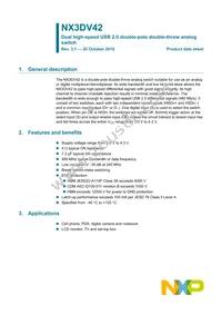 NX3DV42GU10X Datasheet Cover