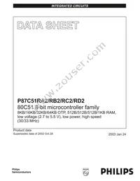 P87C51RD2FA Datasheet Cover