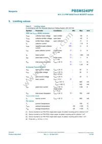 PBSM5240PF Datasheet Page 3