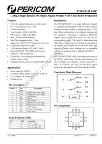 PI3USB10LP-BEZMEX Datasheet Cover