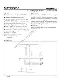 PI3VDP3212ZLE+DAX Datasheet Cover