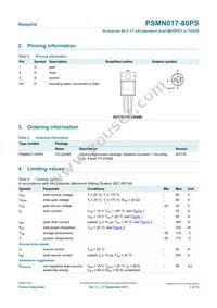 PSMN017-80PS Datasheet Page 2