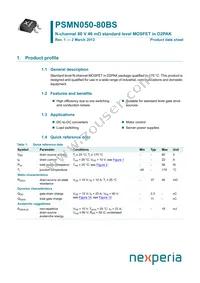PSMN050-80BS Datasheet Cover