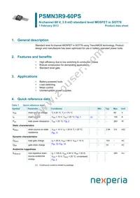 PSMN3R9-60PSQ Datasheet Cover