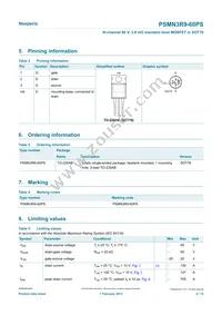 PSMN3R9-60PSQ Datasheet Page 2