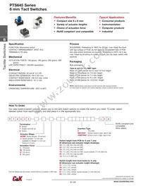 PTS645TJH73LFS Datasheet Cover