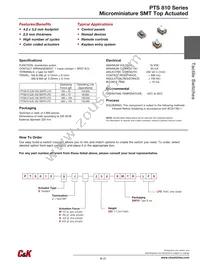 PTS810 SJS 250 SMTR LFS Datasheet Cover