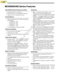 S9S08DV32F1MLH Datasheet Page 3