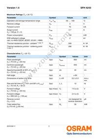 SFH 4243-Q1R2 Datasheet Page 2