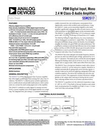 SSM2517CBZ-R7 Datasheet Cover