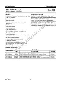 TDA1519C/N3C Datasheet Page 2