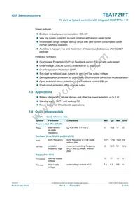 TEA1721FT/N1 Datasheet Page 2