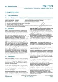 TEA1721FT/N1 Datasheet Page 12