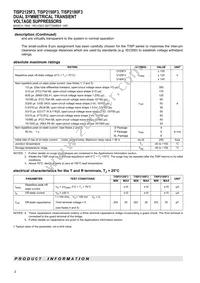 TISP2180F3DR-S Datasheet Page 2
