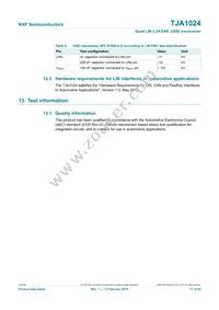 TJA1024HGZ Datasheet Page 17