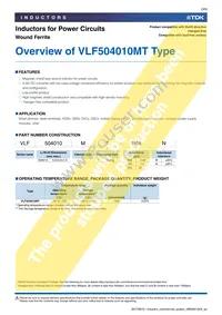 VLF504010MT-R68N Datasheet Page 3