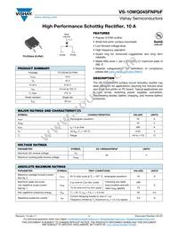 VS-10WQ045FNPBF Datasheet Cover